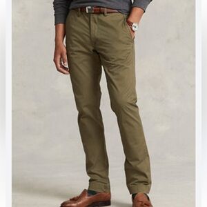Polo by Ralph Lauren Slim Stretch Chinos in Olive Green